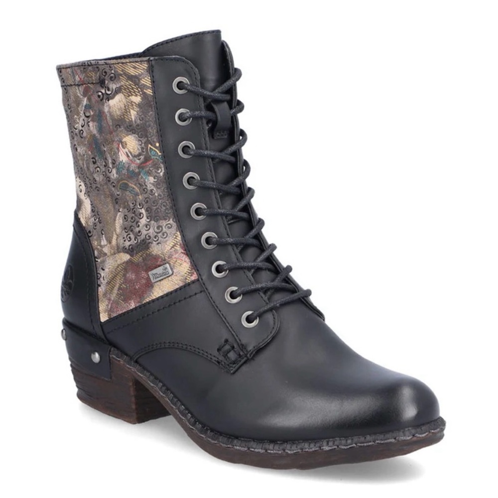 Rieker Women's Multi Leather Boots Black 93614 Size EU39 US Size 8